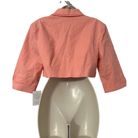 NWT For Love & Lemons Coral Cropped Blazer Sz XS - Picture 2 of 10